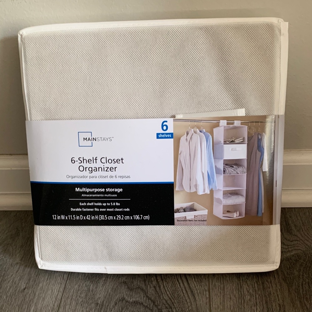 6 shelf closet organizer